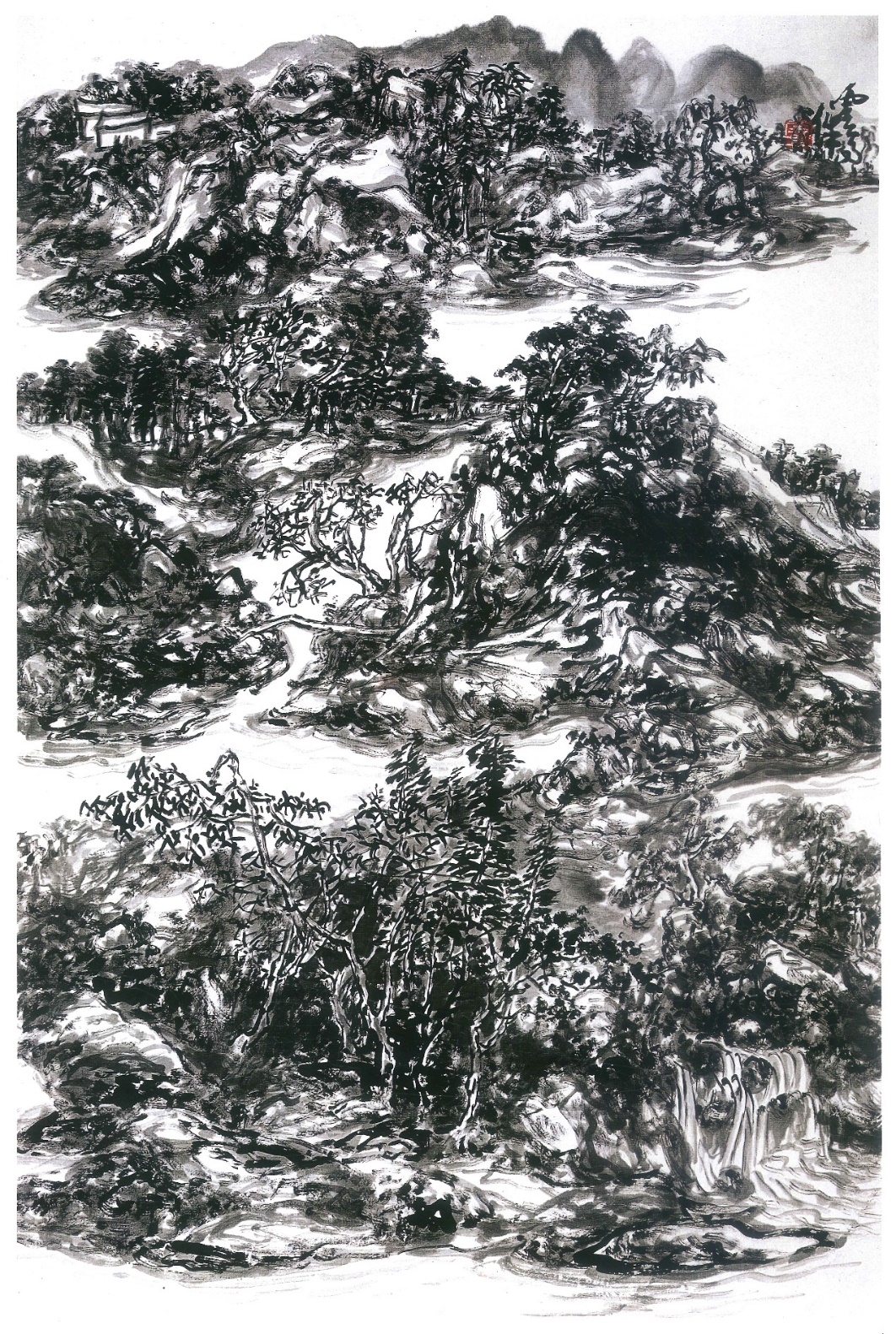 H.H.第三世多杰羌佛工巧明之 水墨画 欣赏-图片13
